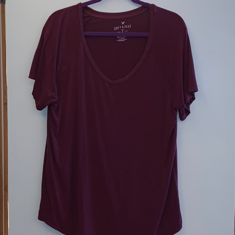 Burgundy soft & sexy T-shirt
